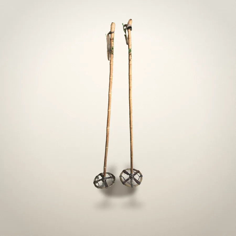Bâtons de ski en bois, 1920