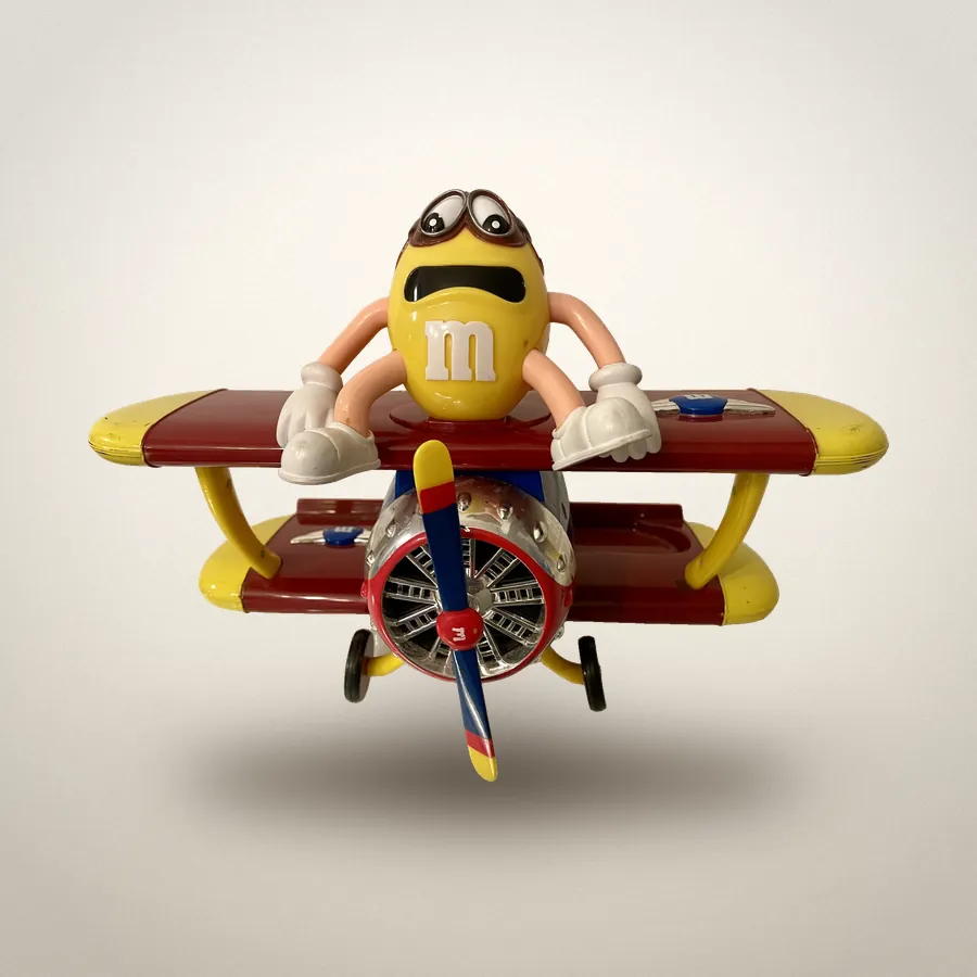Distributeur M&M's, 1980 · H 21 cm, 30 × 25 cm