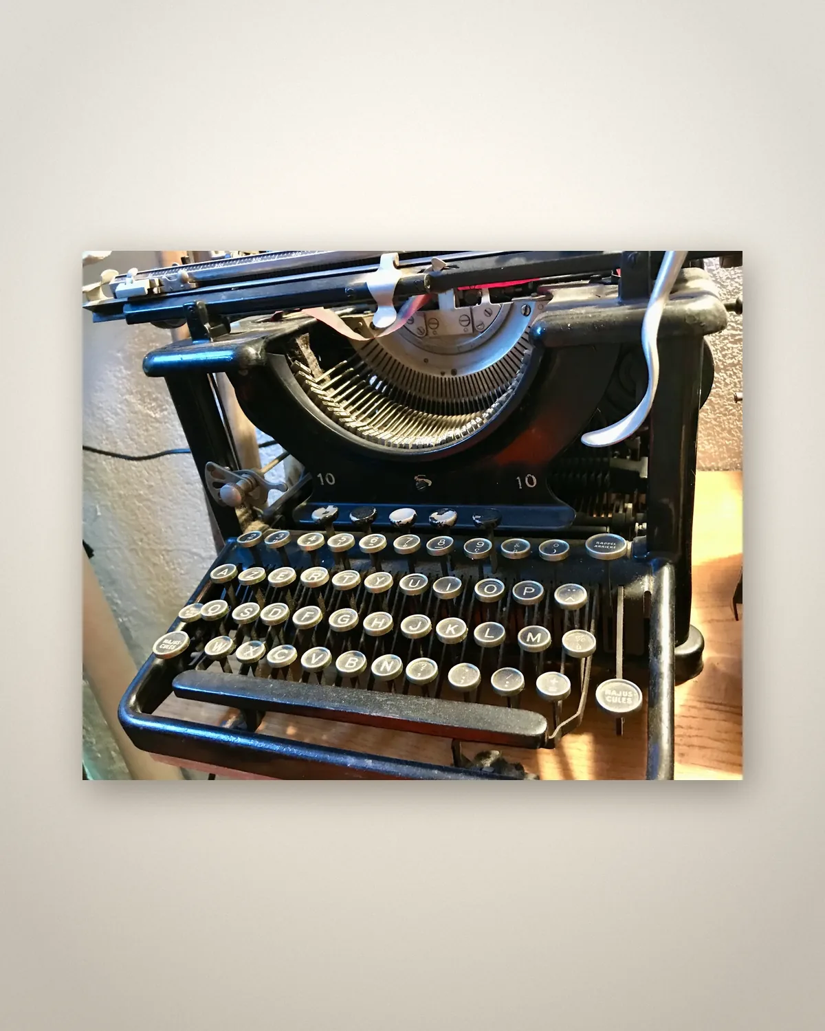 Machine à écrire Remington, vue studio