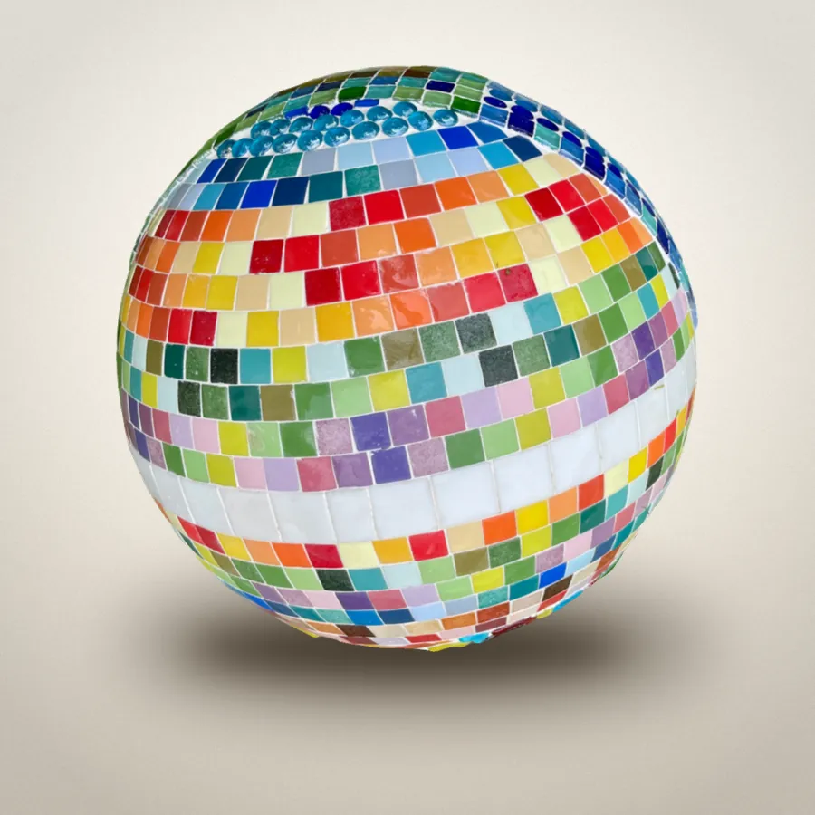 Boule mosaïque n°1, Mosaïque · D 50 cm