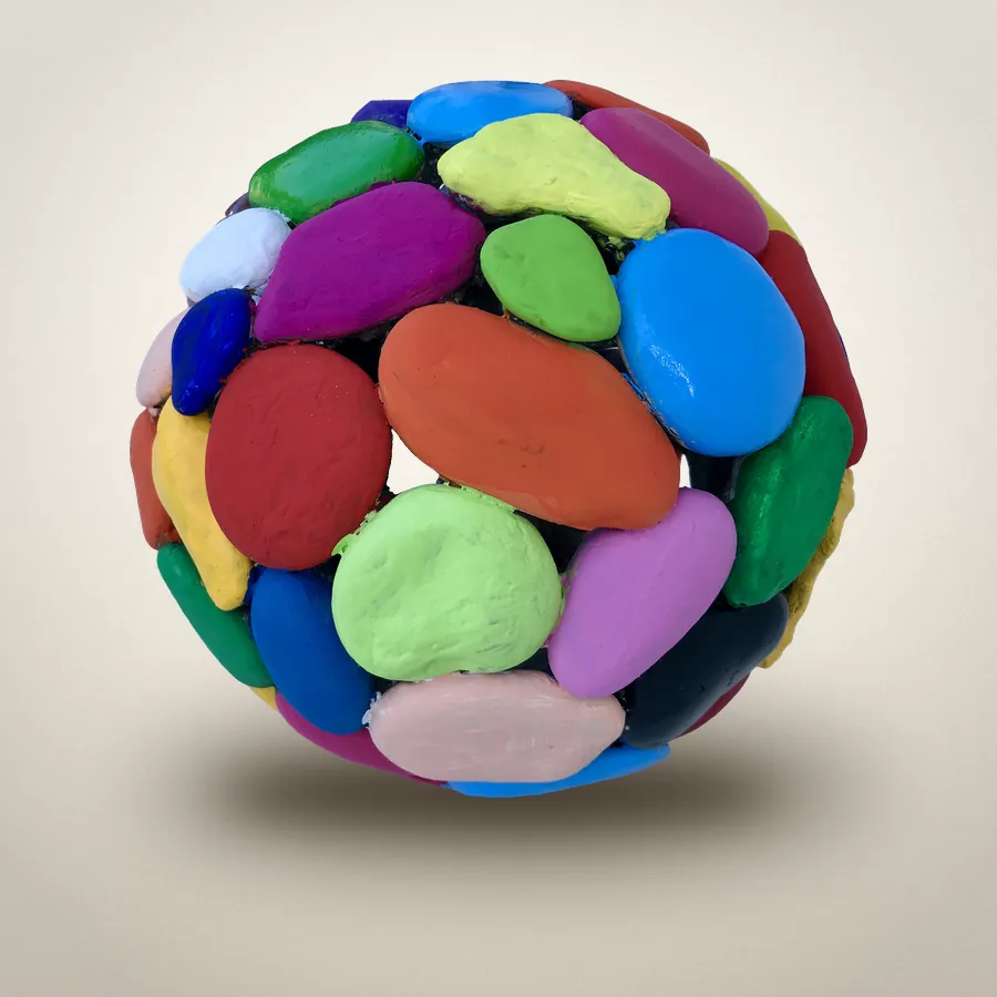 Galets couleurs n°5, Galets peints
