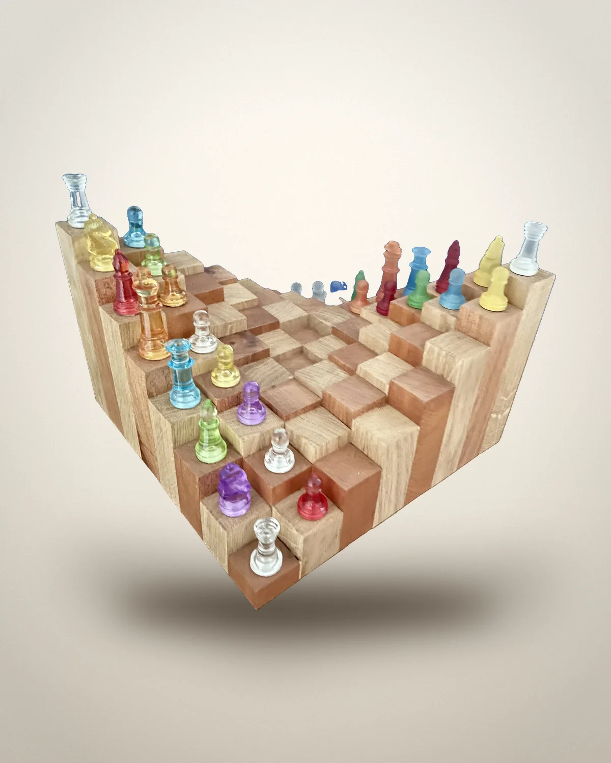 Jeu d'échecs étagé n°2, vue studio