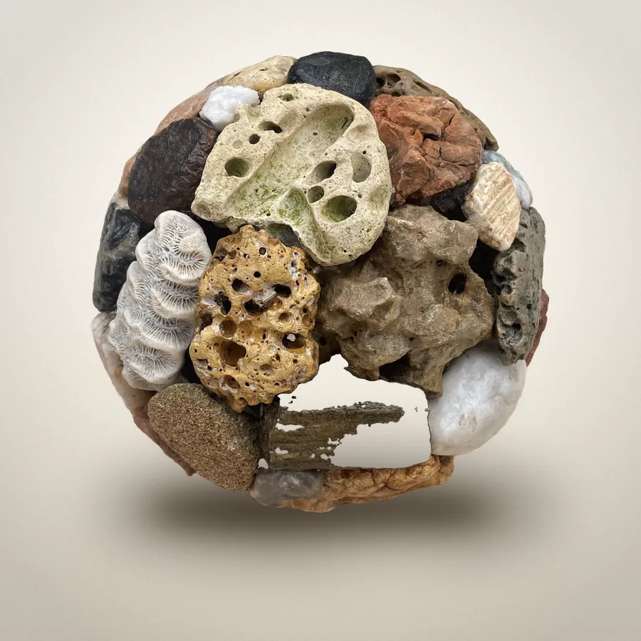 Pierres n°67, Pierres et galets · H 18 cm