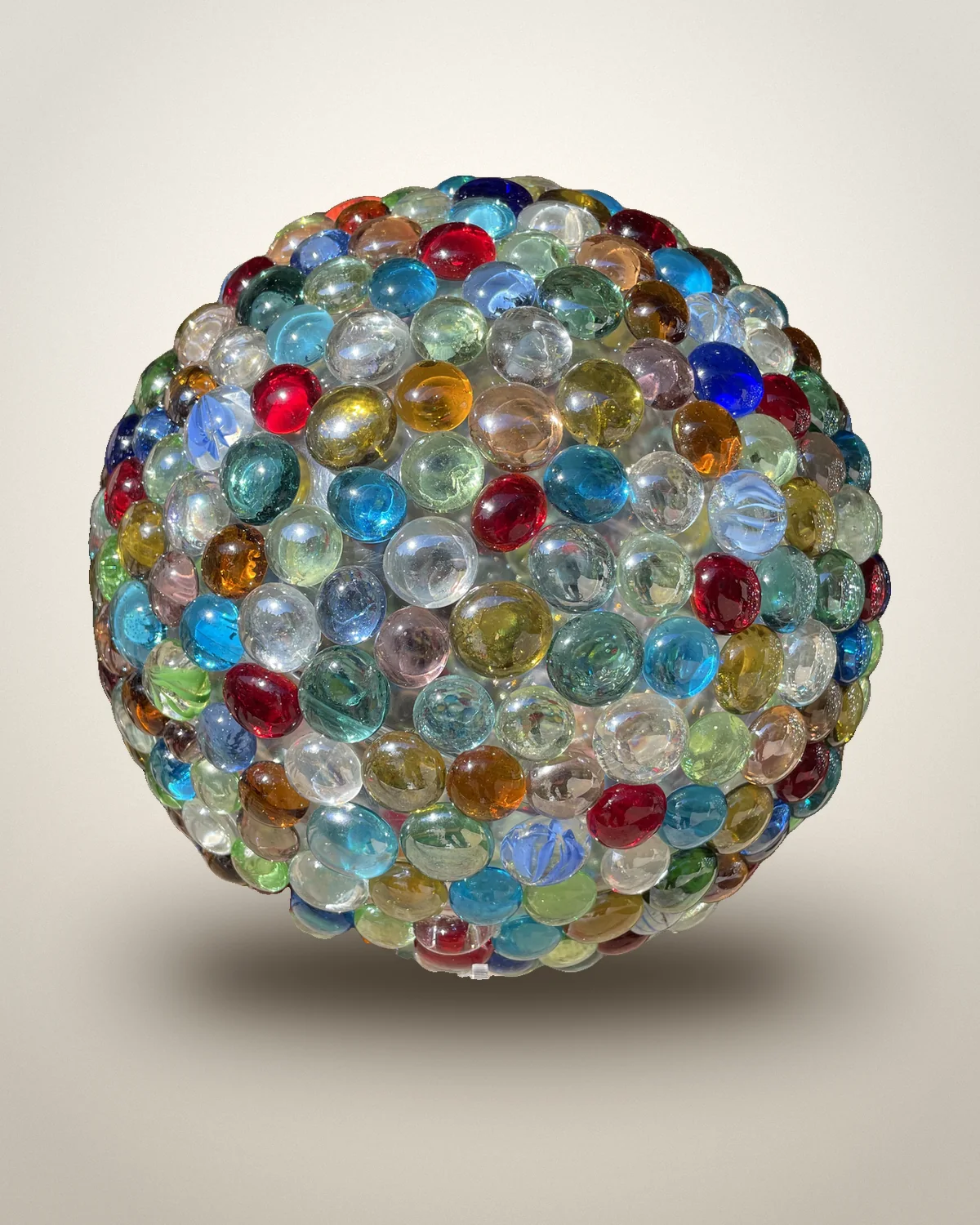 Verre multicolore, vue studio